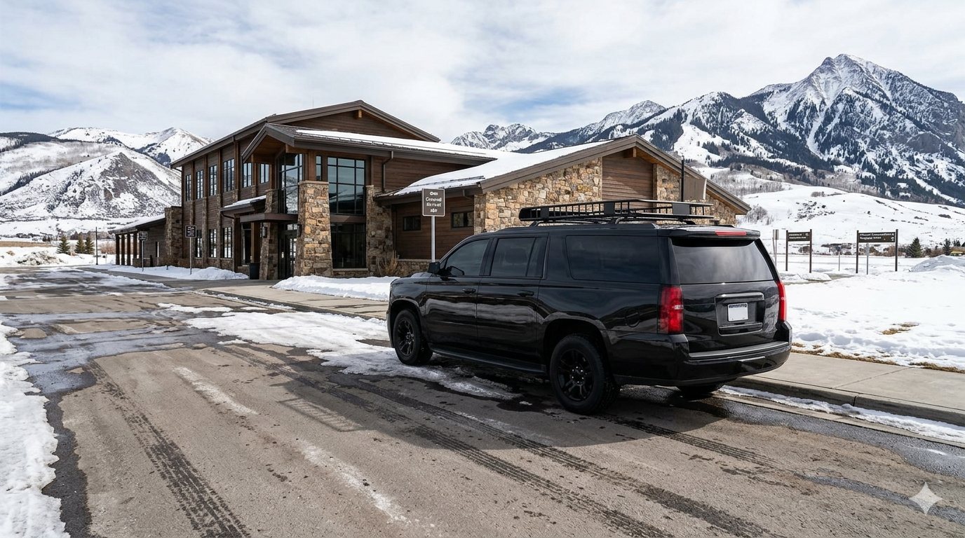 Private GUC airport pickup vehicle near Crested Butte