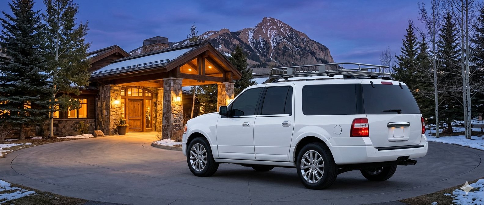 Private vehicle service in Crested Butte summer scenery