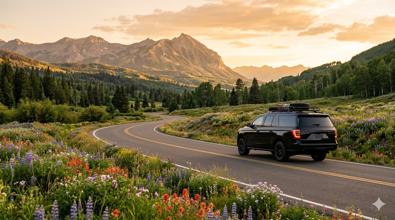 Private mountain road car service near Crested Butte